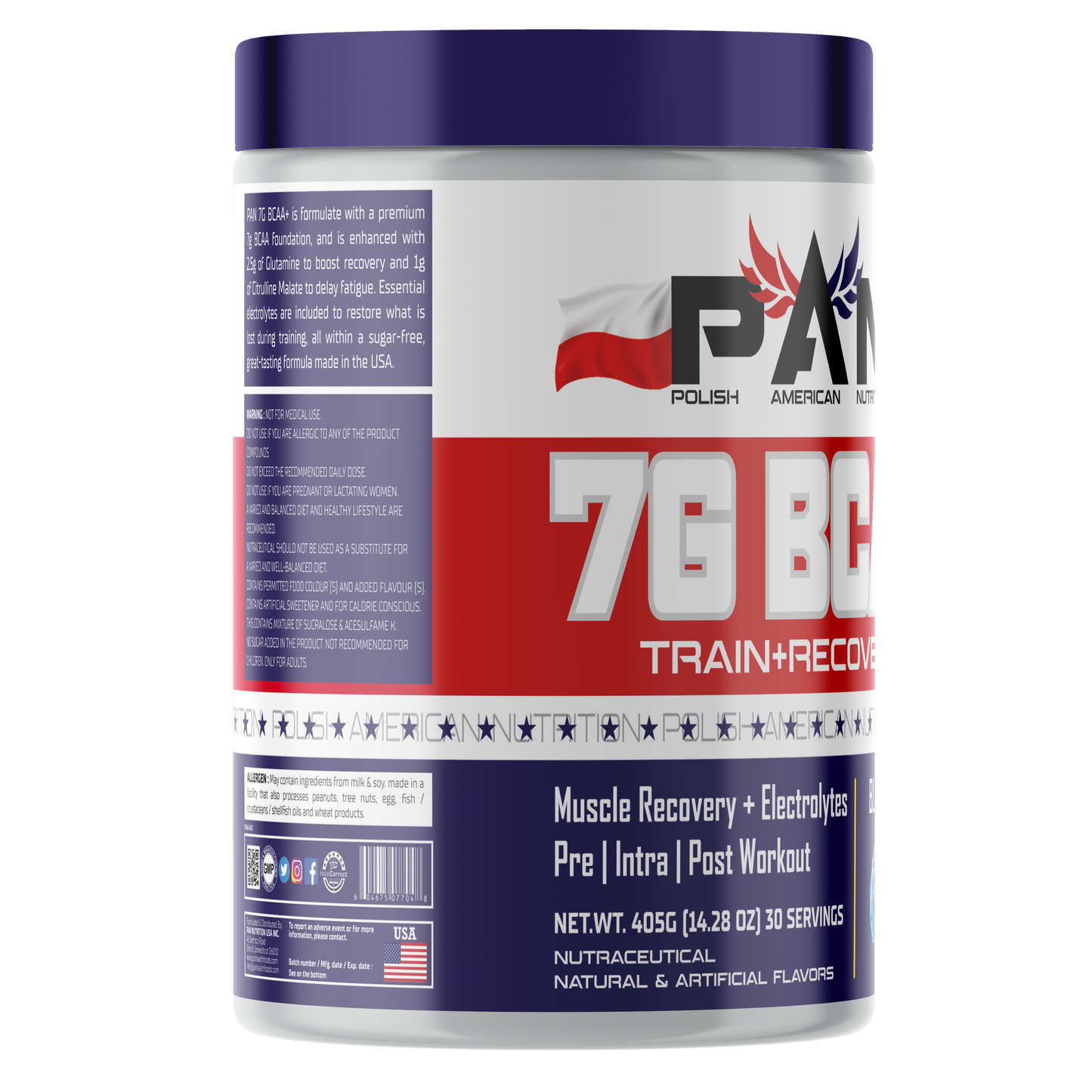 PAN Nutrition 7G BCAA 405g | 30 Servings
