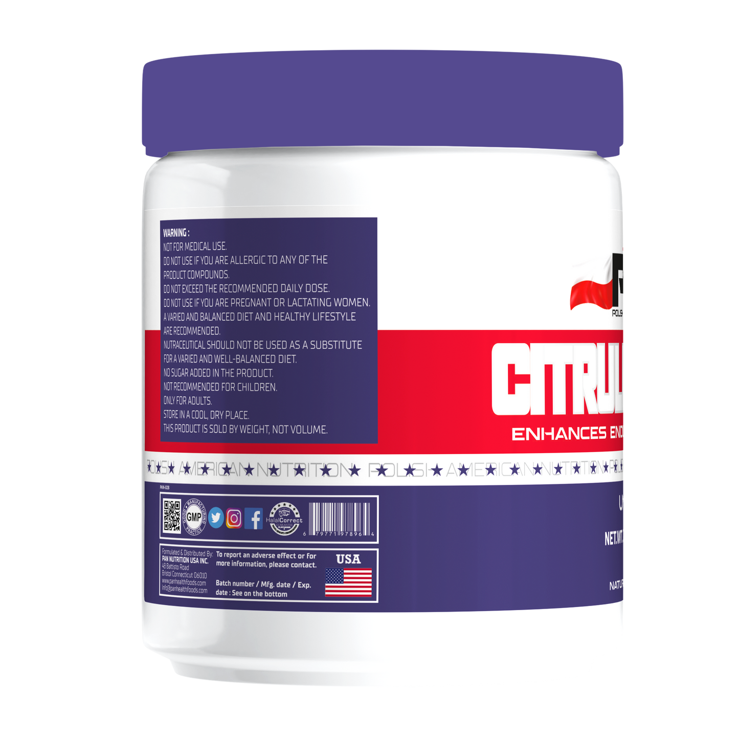 PAN Nutrition Citrulline Malate 250g | 50 Servings