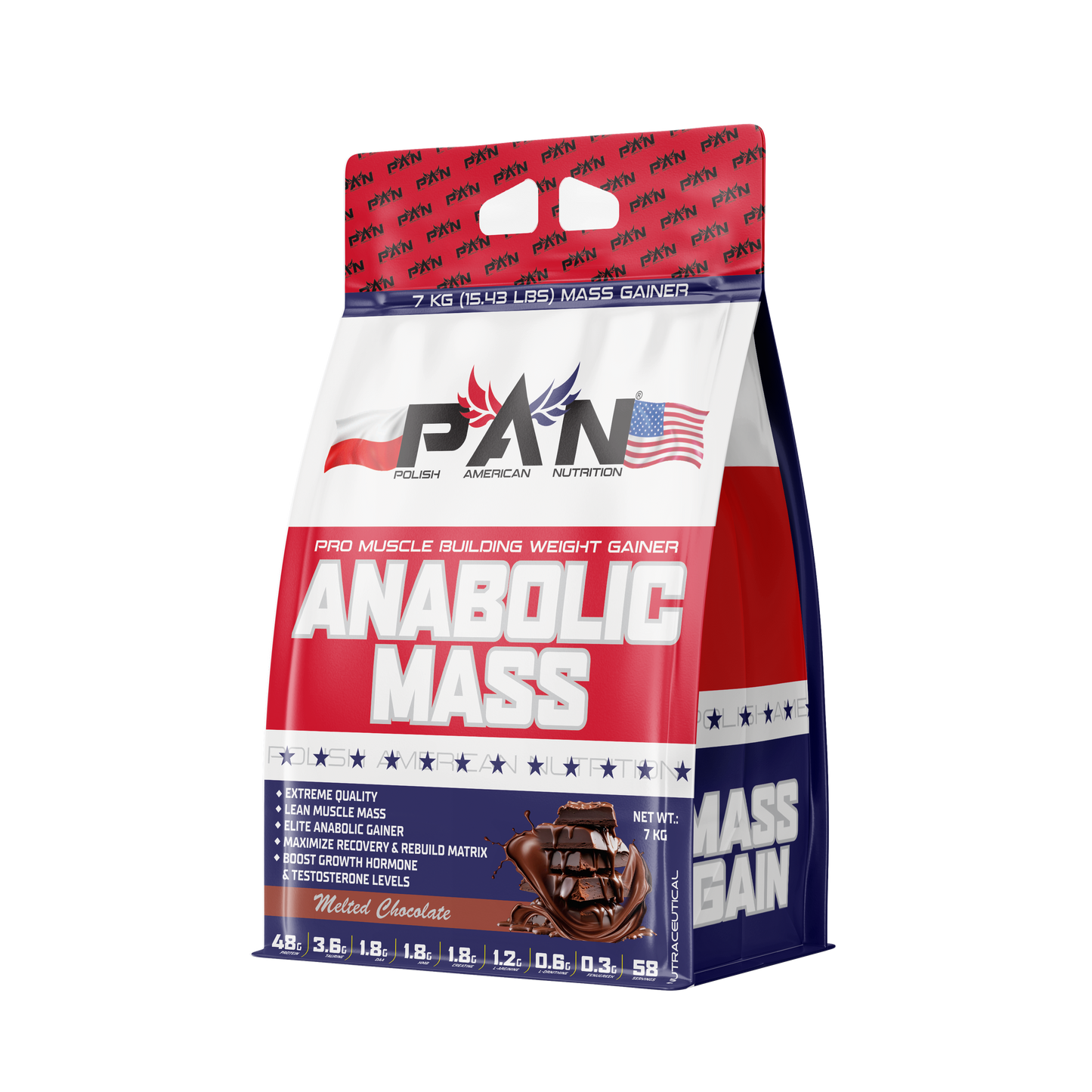 PAN Nutrition Anabolic Mass Bag 7kg | 58 Servings
