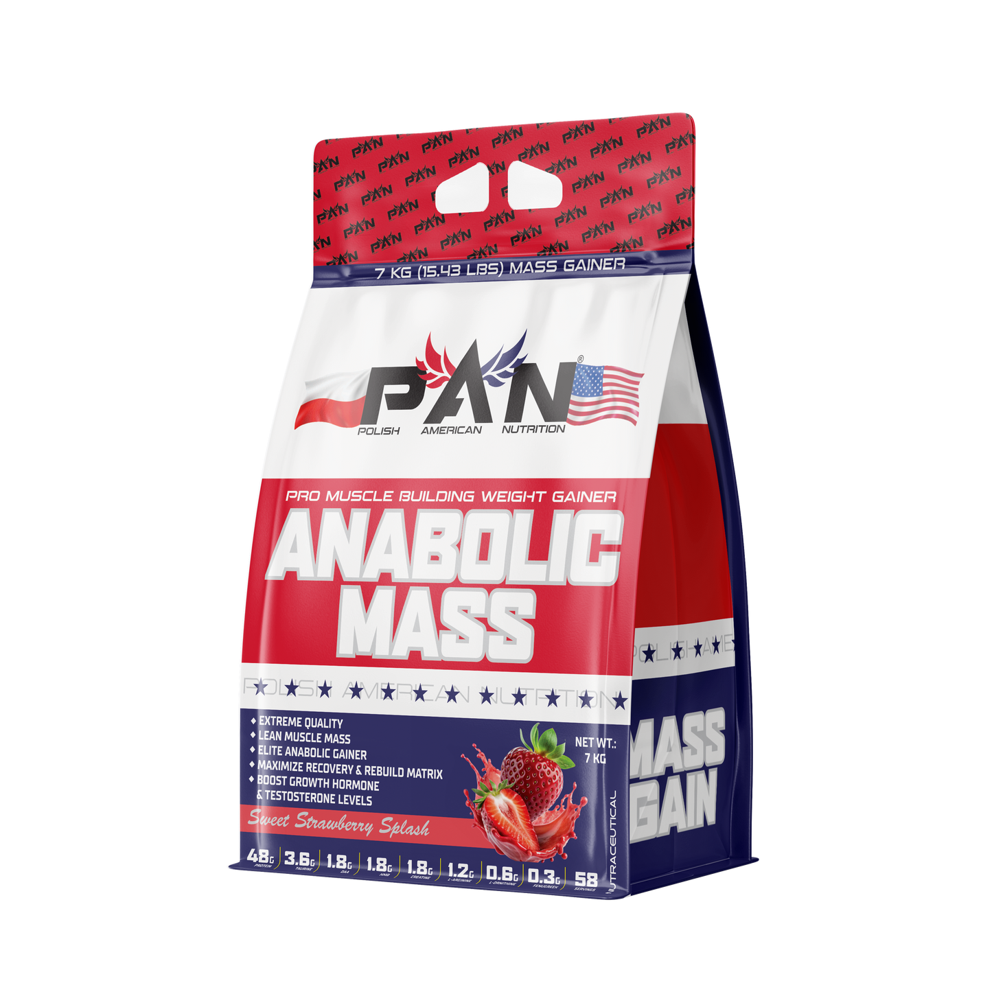 PAN Nutrition Anabolic Mass Bag 7kg | 58 Servings