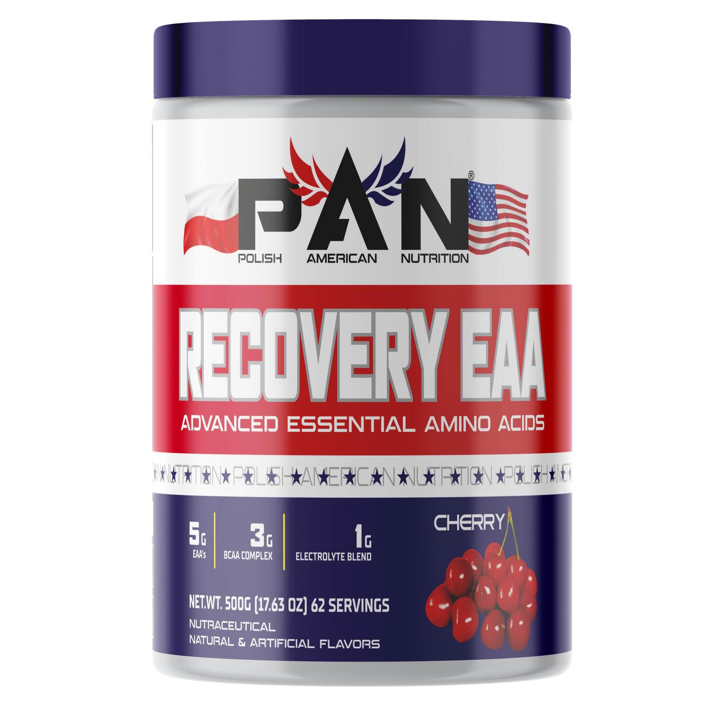 Pan Nutrition Recovery EAA Advance Essential Amino Acid 500g | 62 Servings