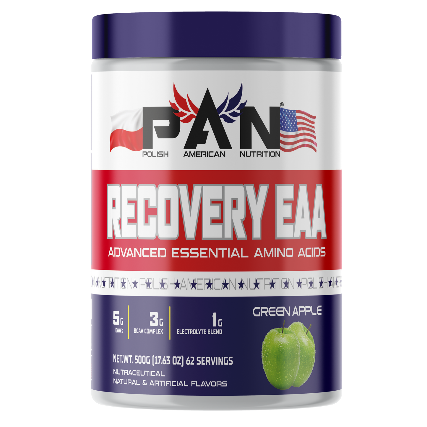 Pan Nutrition Recovery EAA Advance Essential Amino Acid 500g | 62 Servings