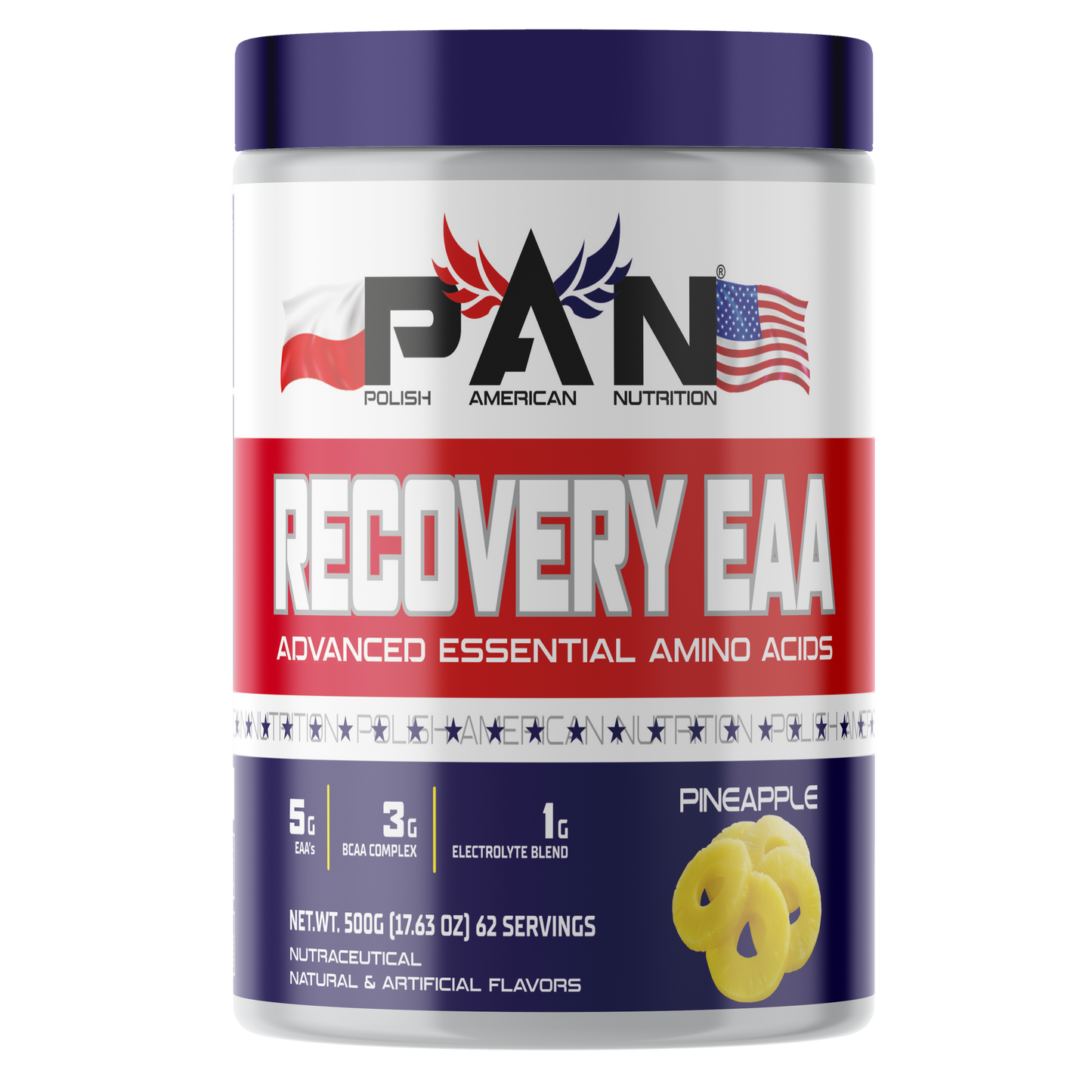 Pan Nutrition Recovery EAA Advance Essential Amino Acid 500g | 62 Servings