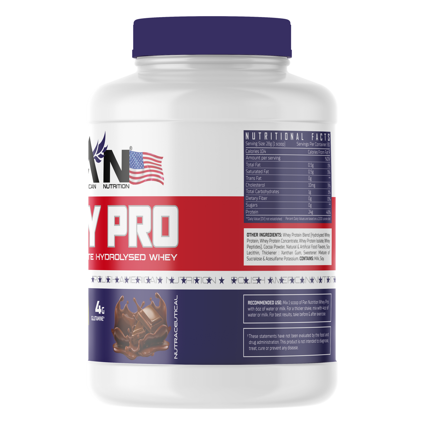 Pan Nutrition 100% Whey PRO 2268g | 81 Servings
